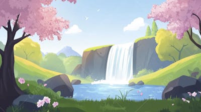Cachoeira na Primavera