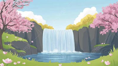 Cachoeira na Primavera