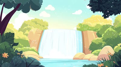 Cachoeira na Primavera