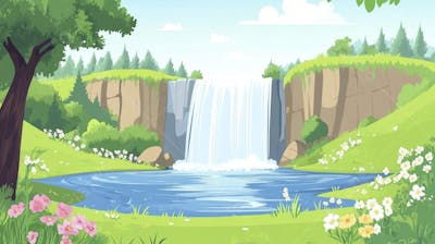 Cachoeira na Primavera