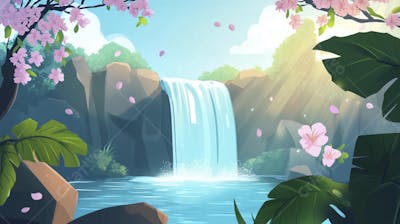 Cachoeira na Primavera