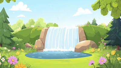 Cachoeira na Primavera