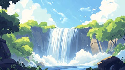 Cachoeira na Primavera