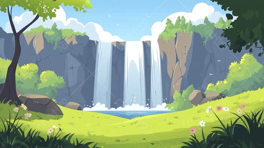 Cachoeira na Primavera