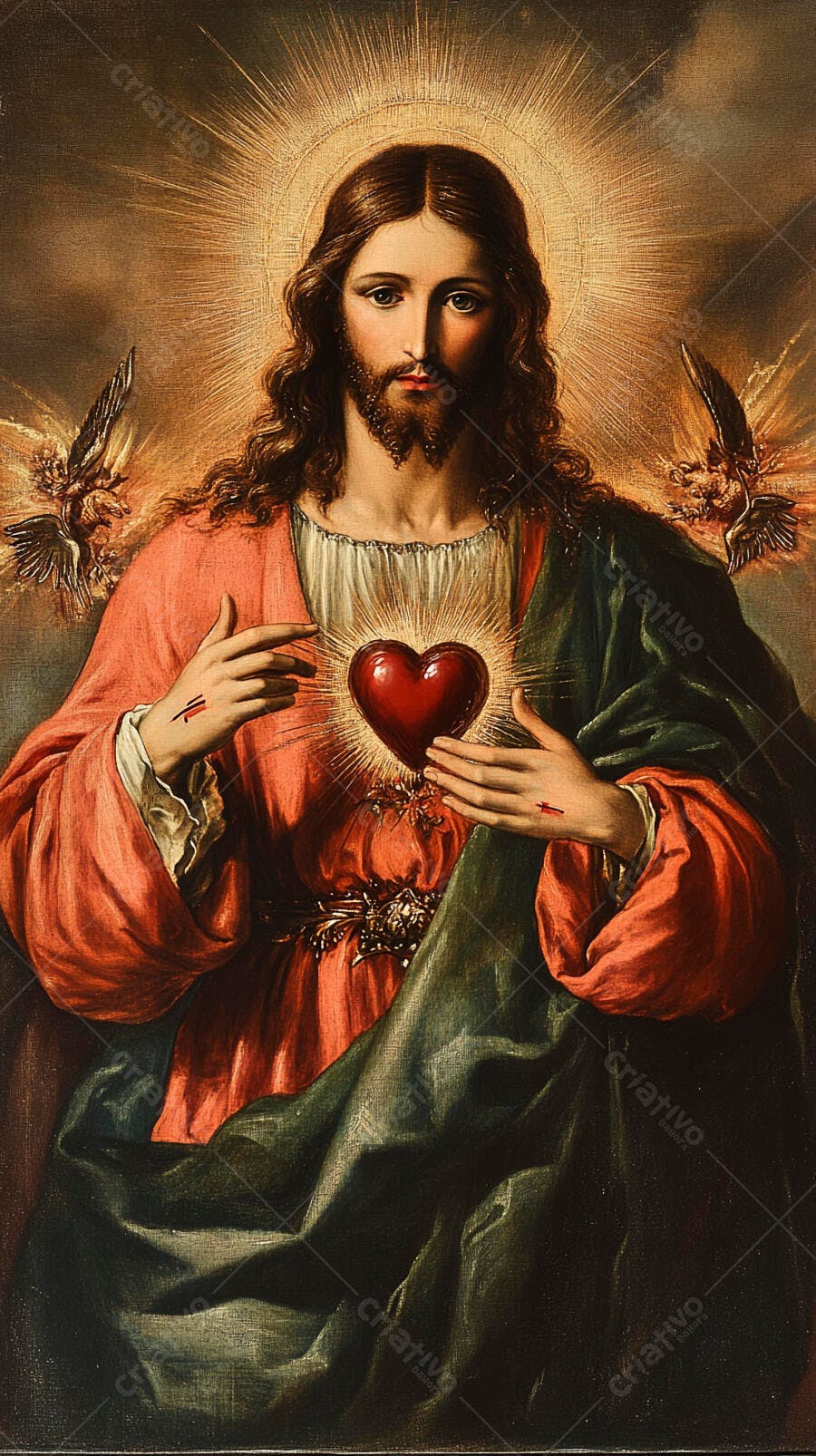 Jesus Sagrado Coração Vermelho