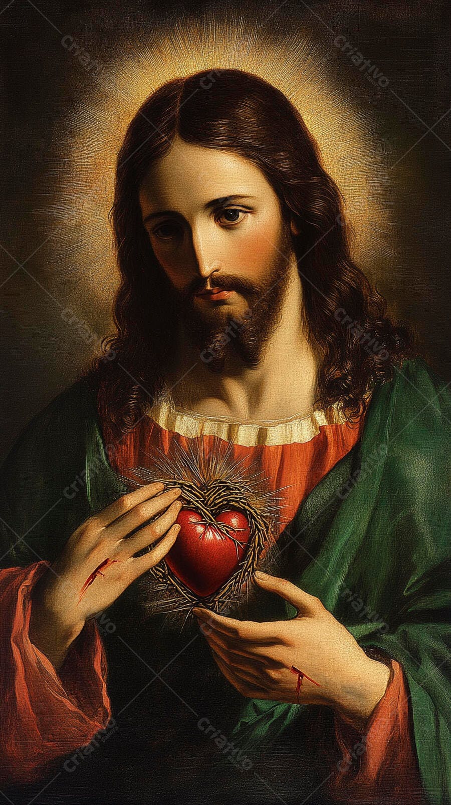 Sagrado Coração de Jesus pintura religiosa