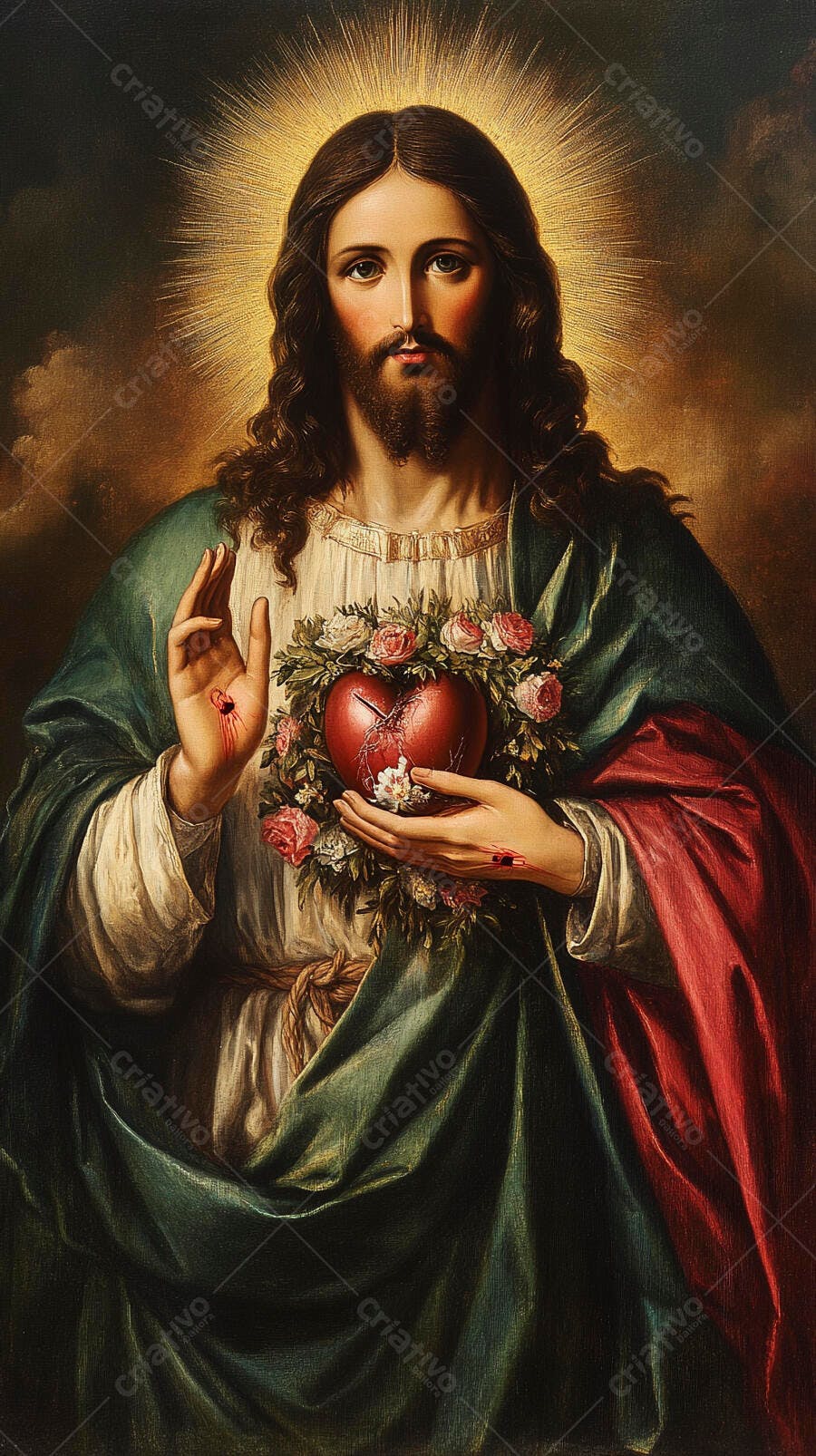 Sagrado Coração de Jesus pintura religiosa