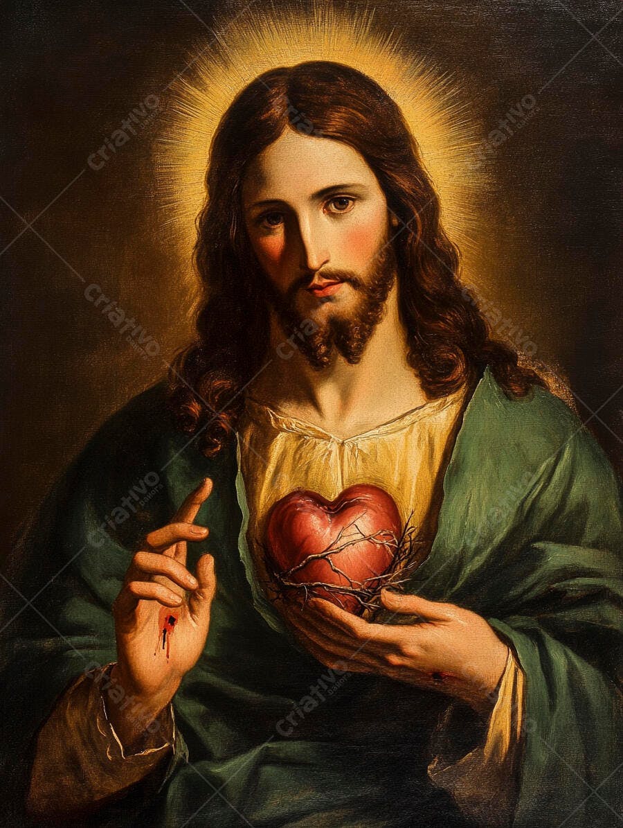 Sagrado Coração de Jesus pintura religiosa