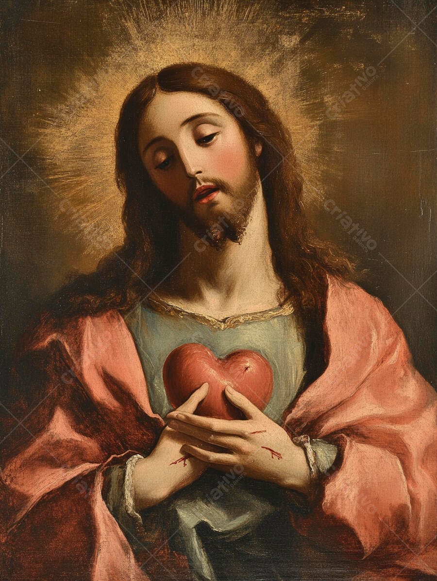 Jesus Sagrado Coração Vermelho