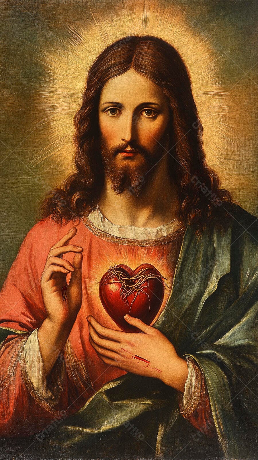 Jesus Sagrado Coração Vermelho
