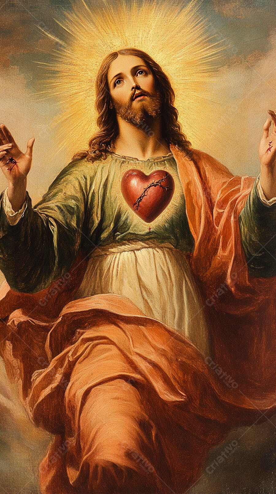 Jesus Cristo Sagrado Coração Ferido