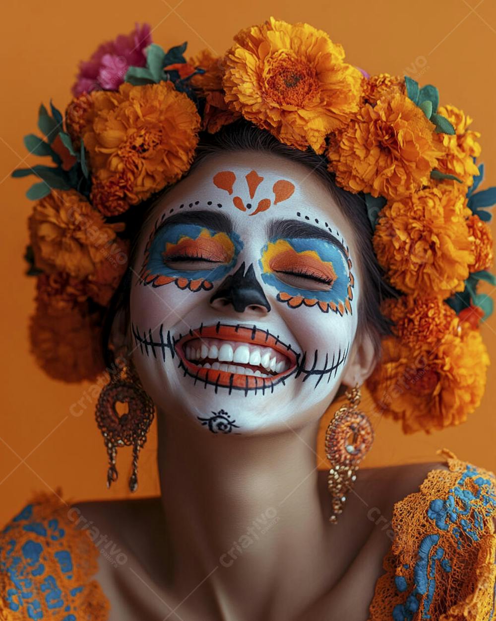 Maquiagem Catrina Mexicana