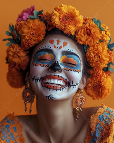 Maquiagem Catrina Mexicana