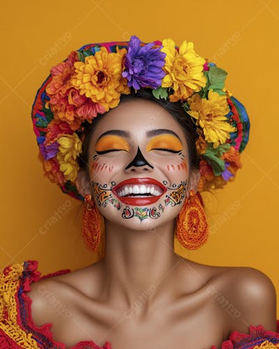 Maquiagem Catrina Mexicana
