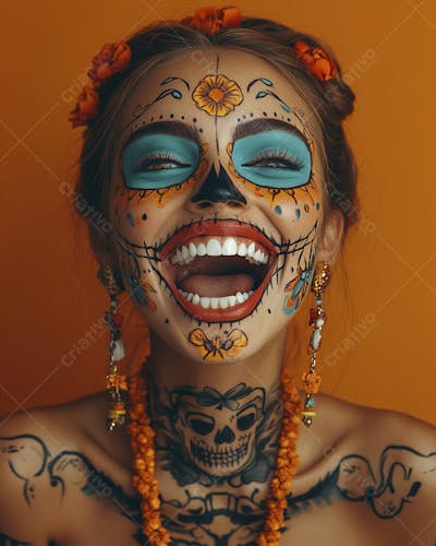 Maquiagem Catrina Mexicana