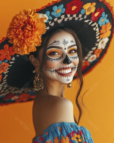 Maquiagem Catrina Mexicana