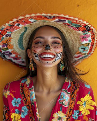 Maquiagem Catrina Mexicana