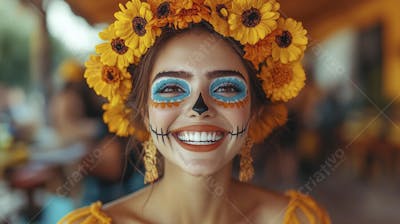 Maquiagem Catrina Mexicana