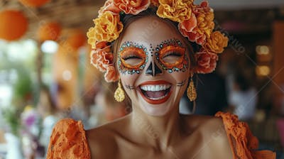 Maquiagem Catrina Mexicana