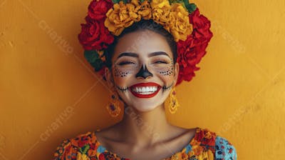 Maquiagem Catrina Mexicana