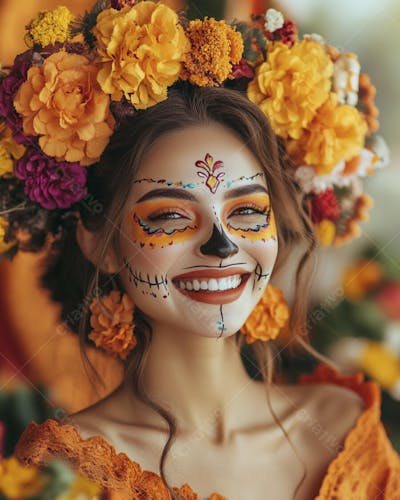 Maquiagem Catrina Mexicana