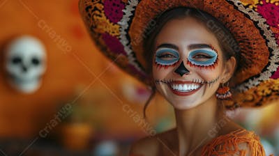 Maquiagem Catrina Mexicana