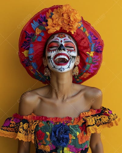 Maquiagem Catrina Mexicana