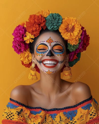 Maquiagem Catrina Mexicana
