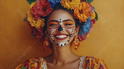 Maquiagem Catrina Mexicana