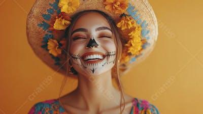 Maquiagem Catrina Mexicana
