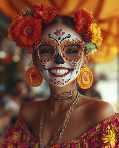 Maquiagem Catrina Mexicana