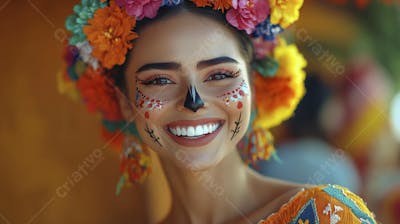 Maquiagem Catrina Mexicana