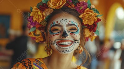 Maquiagem Catrina Mexicana