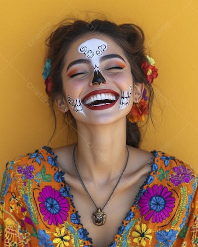 Maquiagem Catrina Mexicana
