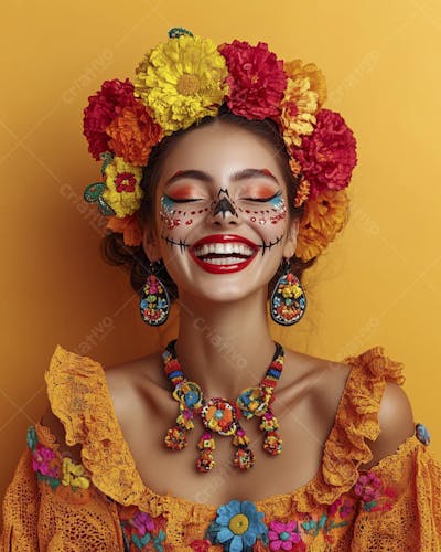 Maquiagem Catrina Mexicana