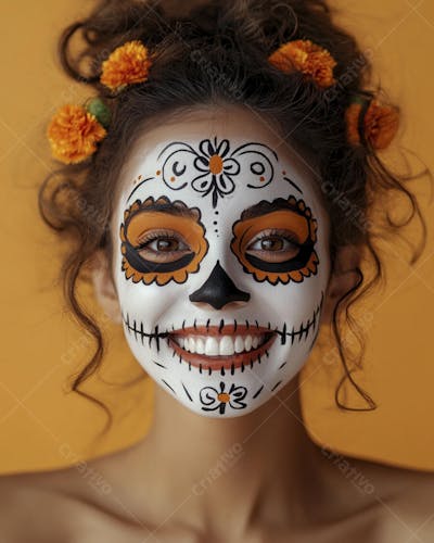 Maquiagem Catrina Mexicana