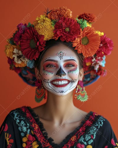 Maquiagem Catrina Mexicana