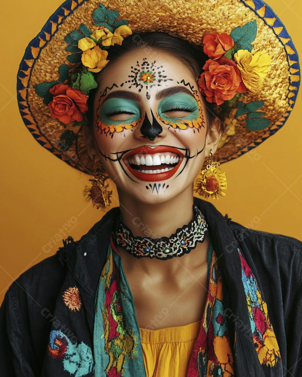 Maquiagem Catrina Mexicana