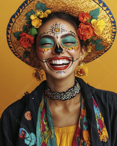 Maquiagem Catrina Mexicana