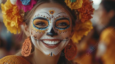 Maquiagem Catrina Mexicana