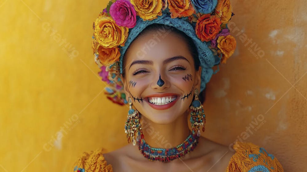 Maquiagem Catrina Mexicana