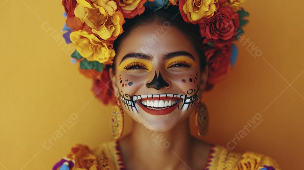 Maquiagem Catrina Mexicana
