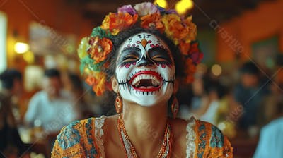 Maquiagem Catrina Mexicana