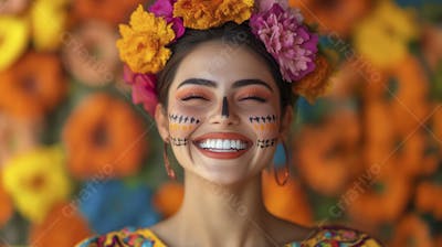 Maquiagem Catrina Mexicana