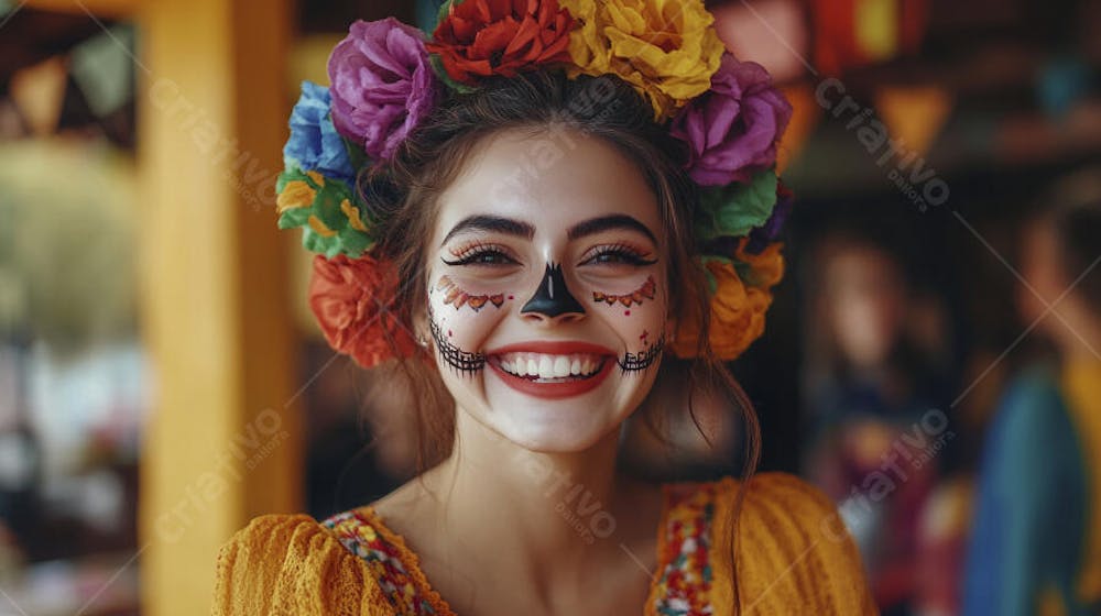 Maquiagem Catrina Mexicana