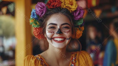 Maquiagem Catrina Mexicana