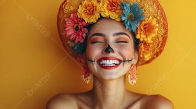 Maquiagem Catrina Mexicana