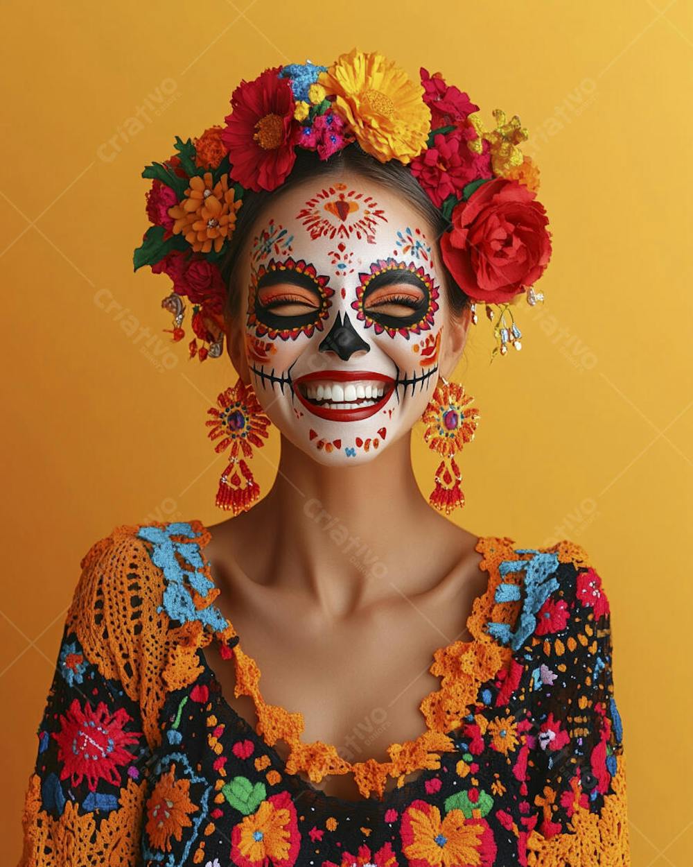 Maquiagem Catrina Mexicana