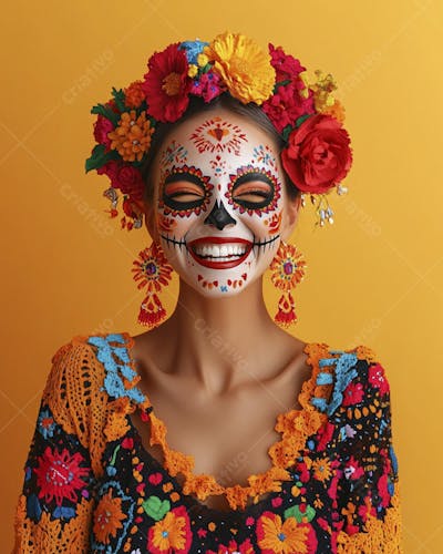 Maquiagem Catrina Mexicana