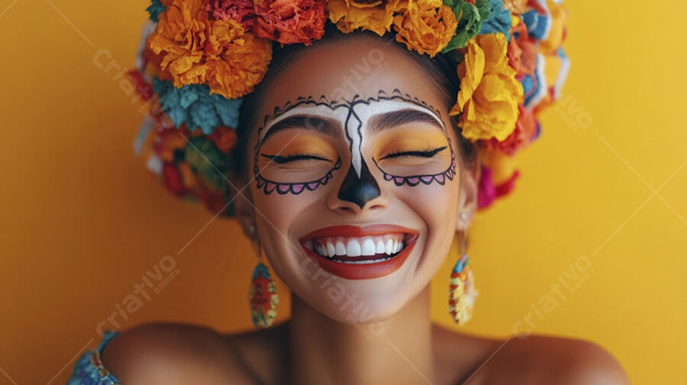Maquiagem Catrina Mexicana